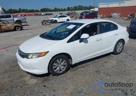 2012 Honda Civic Lx из США, поврежденный, VIN 19XFB2F57CE070495